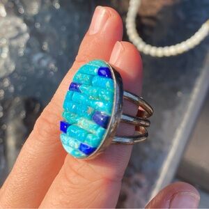 Blue stone ring